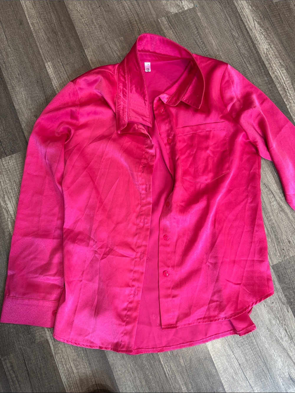 Hot pink button down